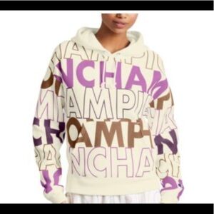 Champion Women’s Reverse Weave All-Over Print Hoodie Sweatshirt S